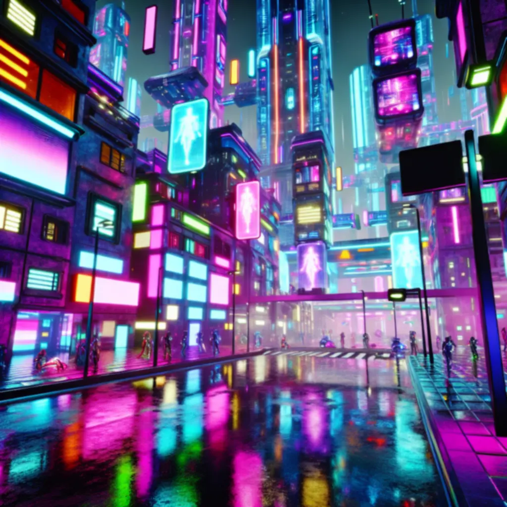 Motyw Cyberpunk City – neonowe miasto przyszłości i gadżety high‑tech