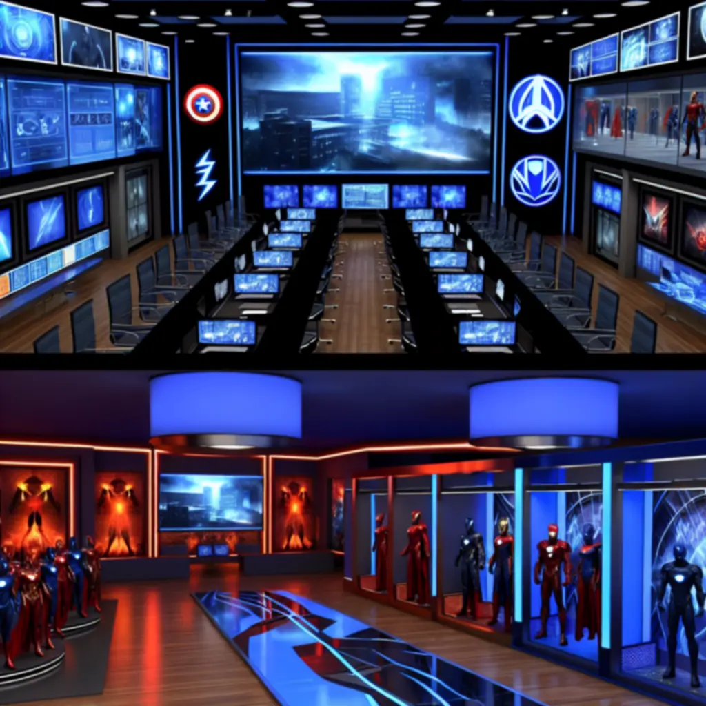 Motyw Superhero Headquarters – tajna baza bohaterów i trening supermocy